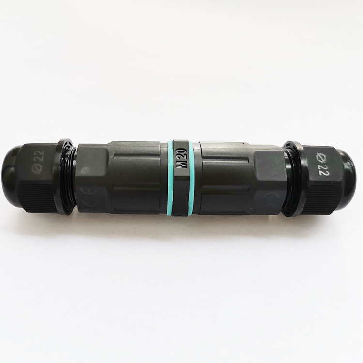 IP68防水接頭直通4芯電纜連接器M20S線對線防水直管