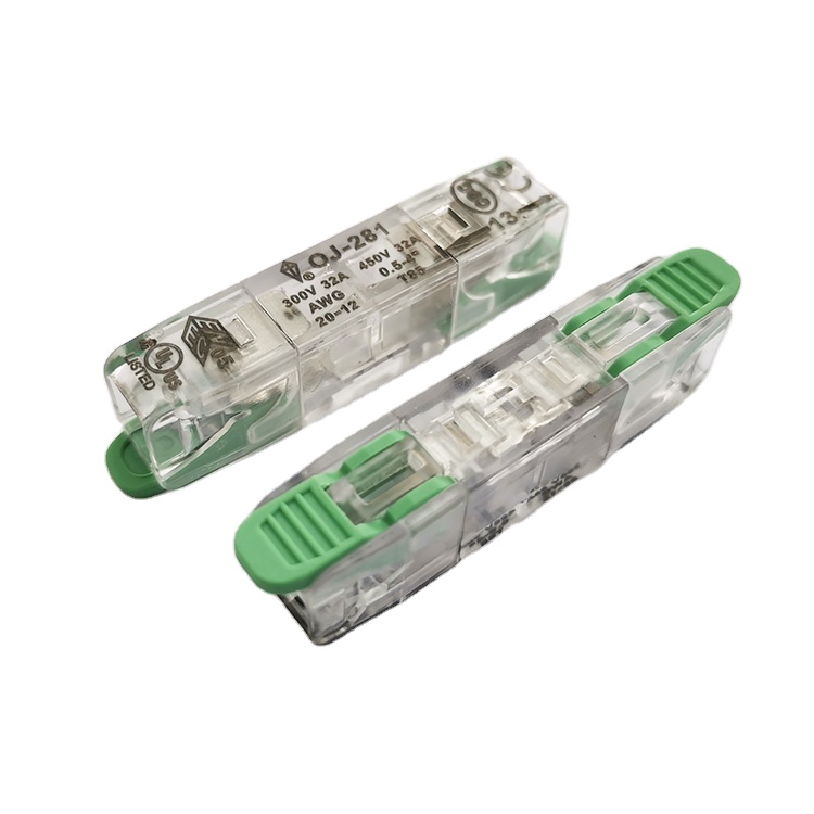 LED照明燈具軟硬導線連接器 一進一出快速接線端子