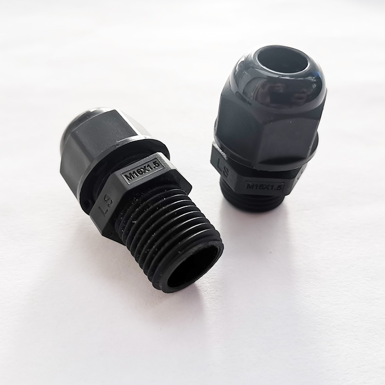 加長型電纜防水接頭M16*1.5螺紋牙長15mm黑色白色