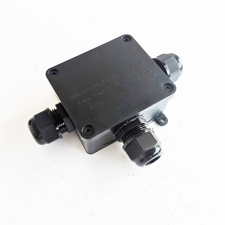FSH714-3P一進二出戶外IP68防水盒 戶外三通照明燈具防水保護盒