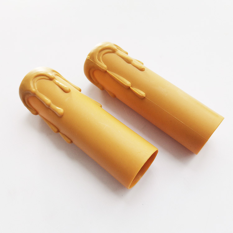 25x85mm黃色蠟燭筒 PP材料燈飾配件