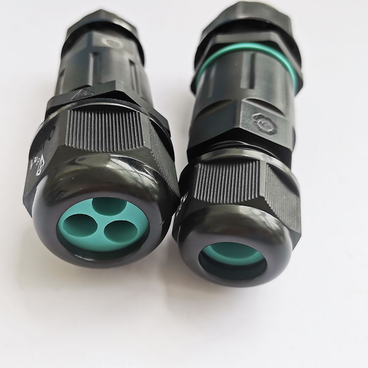 M25S防水連接器一拖三戶外電纜防水接線頭直通三芯