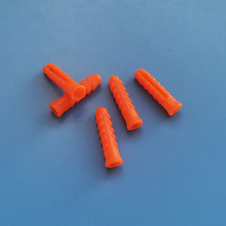 6*25mm長橙紅色壁虎墻塞適配M4螺絲膨脹塞