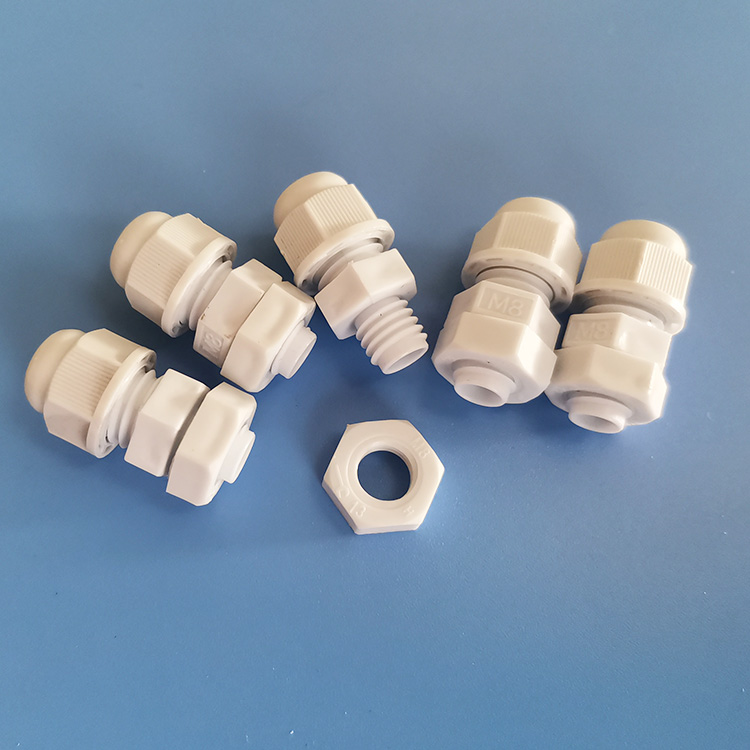 尼龍電纜防水接頭廠家 塑料防水固定接頭M8*1.25 燈具線防水鎖頭