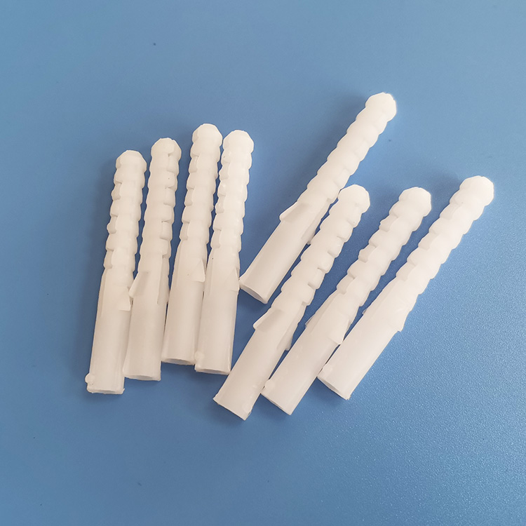 魚翅形通用爆裂式壁虎8*60白色膨脹螺絲無邊膨脹膠粒