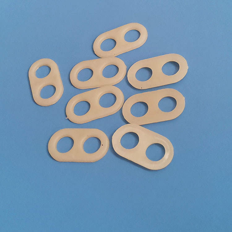 二孔八字線扣白色尼龍環保7mm孔擋線用八字型塑料線扣