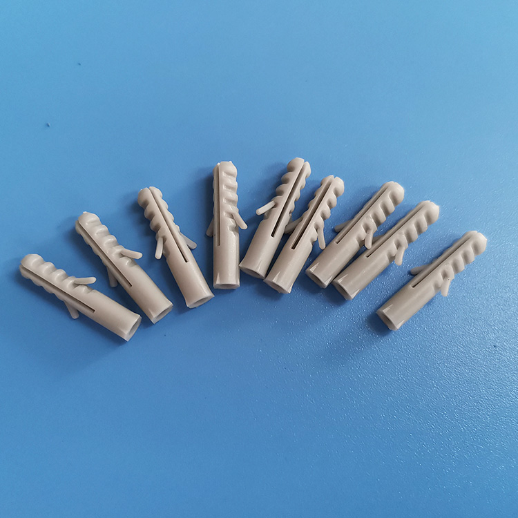 M2螺絲膨脹管魚形塑料膨脹塞4*20灰色膨脹膠粒