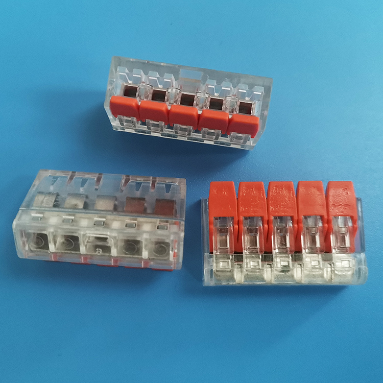 快速接線端子PCT-415端子連接器按壓式軟硬導線絕緣