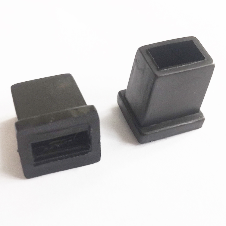 PVC方形短尾扣黑色新款15*12*10mm電源線保護套