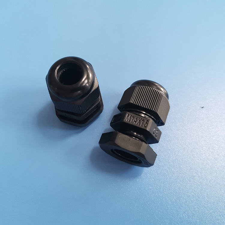 M14*1.5外迫式緊固頭尼龍塑料電纜防水接頭鎖4-8mm線格蘭頭