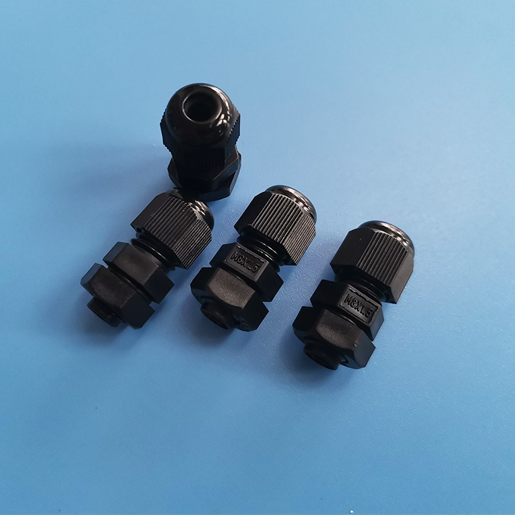 公制牙M8*1.5尼龍電纜防水接頭阻燃格蘭頭線纜連接固定3mm線