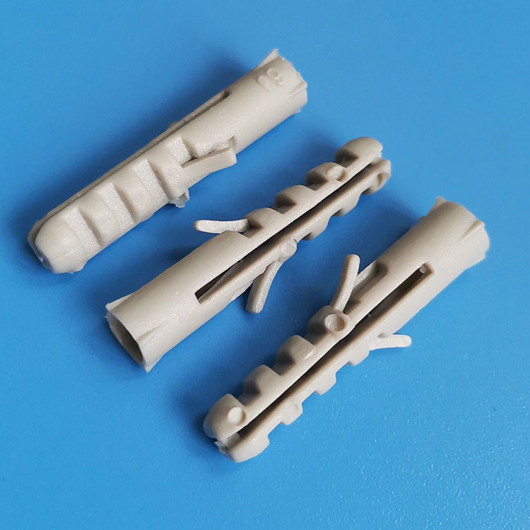 壁虎067H灰色雙翼環保魚形塑料膨脹膠塞6*30mm