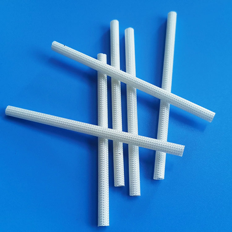 φ3.5*80mm纖維套管矽質(zhì)套管耐高溫套管玻纖管自熄管電子線保護(hù)套管