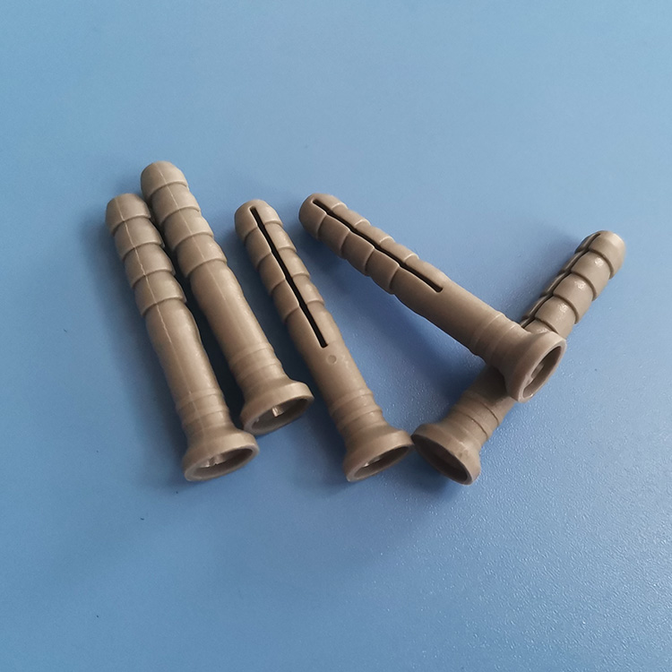 6*40塑料膨脹管灰色圓頭膨脹膠塞塑料膨脹螺絲