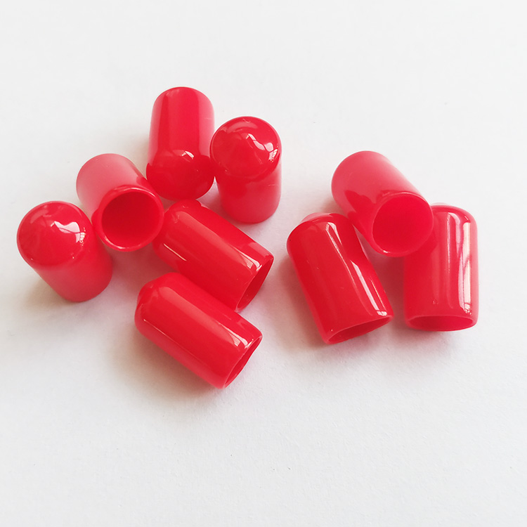 PVC封帽套U型塑料堵頭絕緣浸塑護套紅色塑料防塵帽8mm