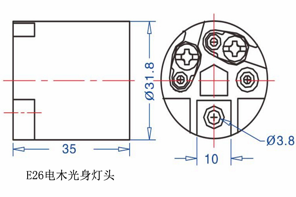 E26電木光身燈頭
